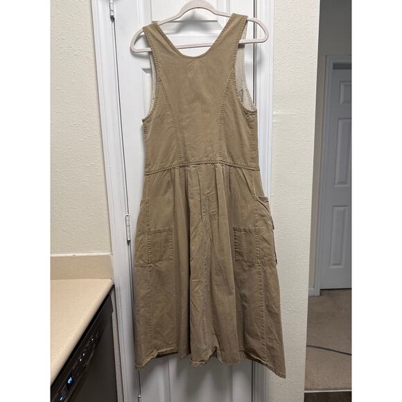 Vintage 80s Banana Republic Cotton Expedition Jumper Utility Dress Size Small - Picture 3 of 7